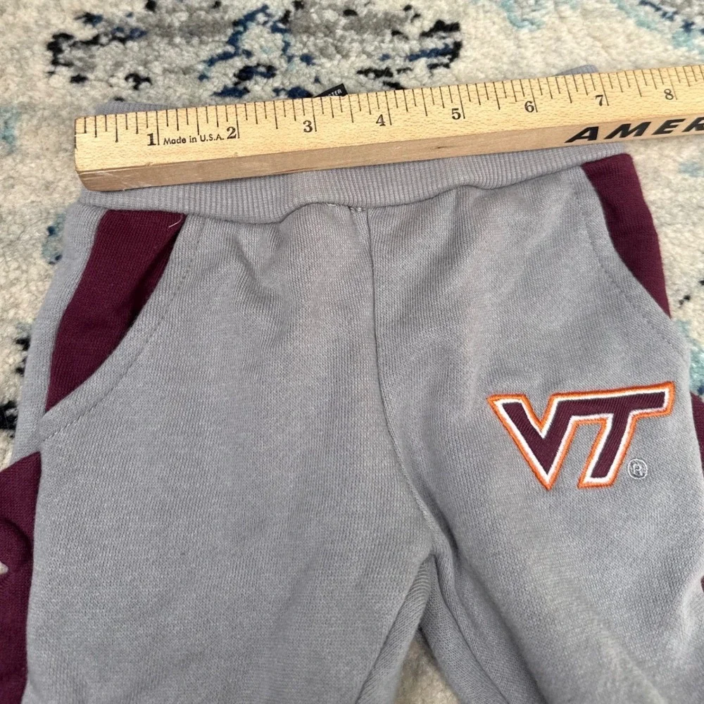 Colosseum Virginia Tech Hokies Baby Dinosaur Hoodie Jogger Set 3-6M VT
